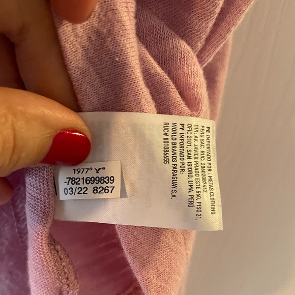 American Eagle Pink Babydoll oversized tee Size Small - Picture 6 of 8